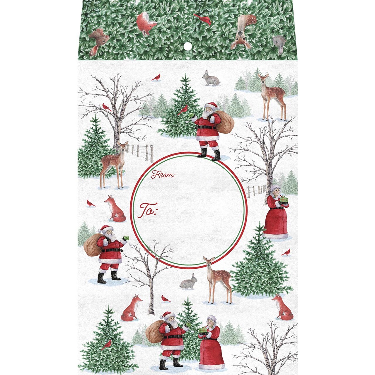 Pack/6: Woodland Wonder Theme Mailing Envelope - 6 x 1/2 x 9-1/2"